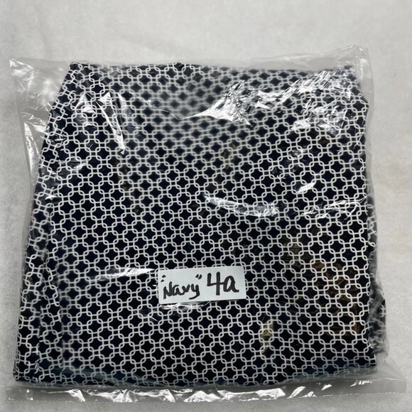 Jasmine & Julia Navy Geometric Stretch High Rise Pull On Capri Pants Size 14W - Picture 10 of 10